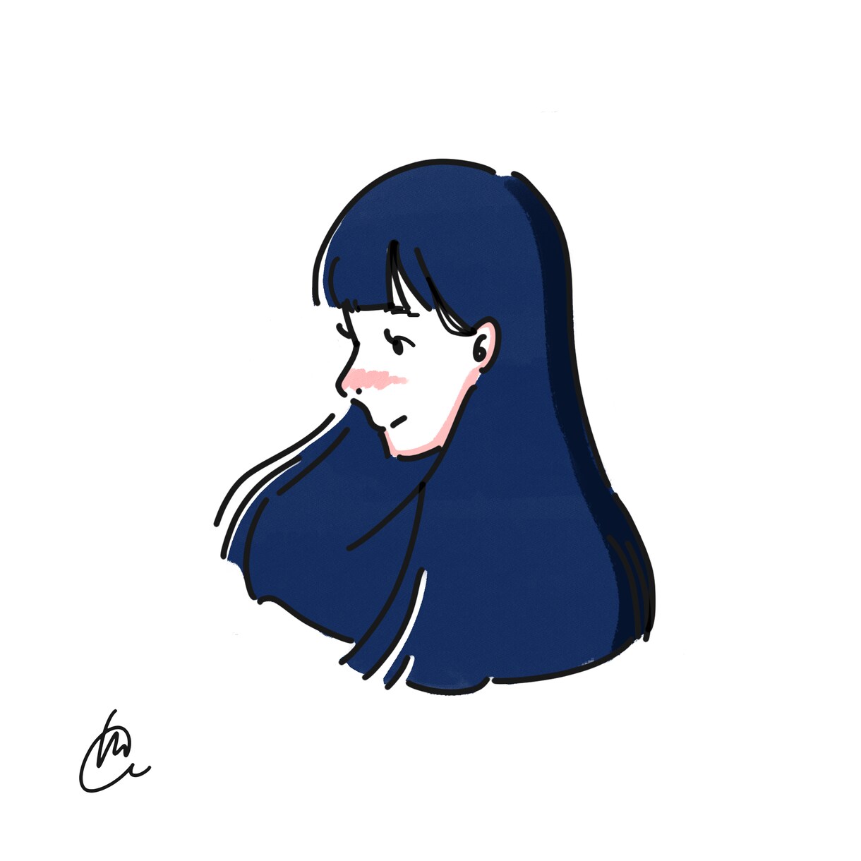 SNS等のアイコンや名刺に！似顔絵イラスト描きます シンプルながらもおしゃれな似顔絵！ペットもOK！文字入れ無料 イメージ6