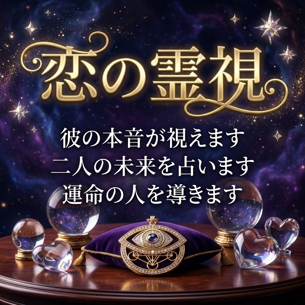 霊視×タロットで彼の本音と未来を視ます 「彼は私をどう思ってる？」その答え、視せていただきます。 イメージ1