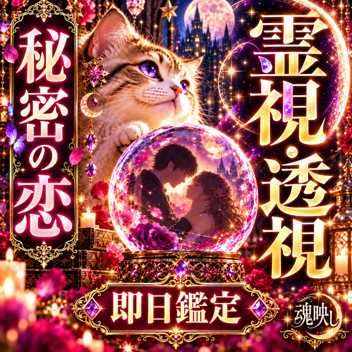 秘密の恋｜複雑恋愛のお相手の気持ち霊視・透視します 『即日鑑定』24時間以内　秘密の恋で抱える不安や相手の本音を イメージ1
