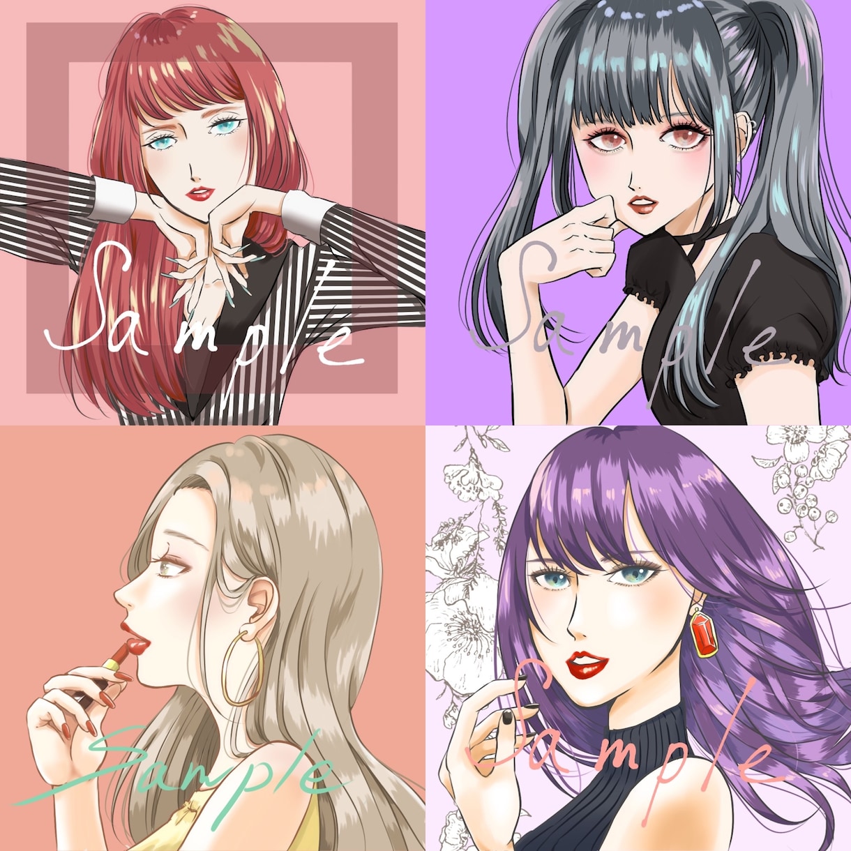 友達やカップルに！大人な似顔絵イラスト描きます 記念日や思い出に！アイコンやヘッダーも受付！ イメージ7