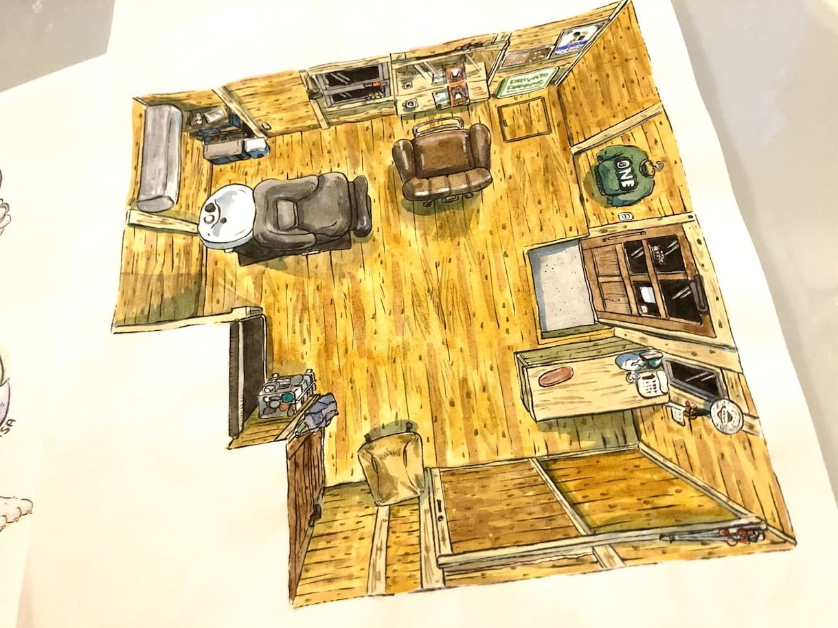 店舗イラスト!真上からの視点で描きます 絵ならではのアングルでチラシやホームページなどの宣伝用に イメージ1
