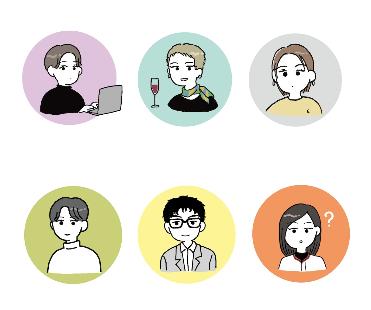 シンプル可愛いオリジナル・似顔絵イラスト制作します シンプル可愛いオーダー似顔絵イラスト描きます！ イメージ2