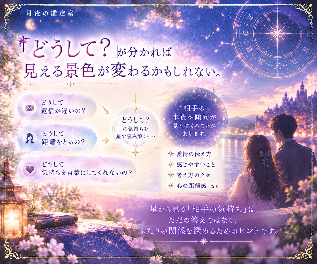 好きでいることが苦しい恋を星から読み解きます 相手だけではなく自分の恋の心まで読み解く鑑定書 イメージ3