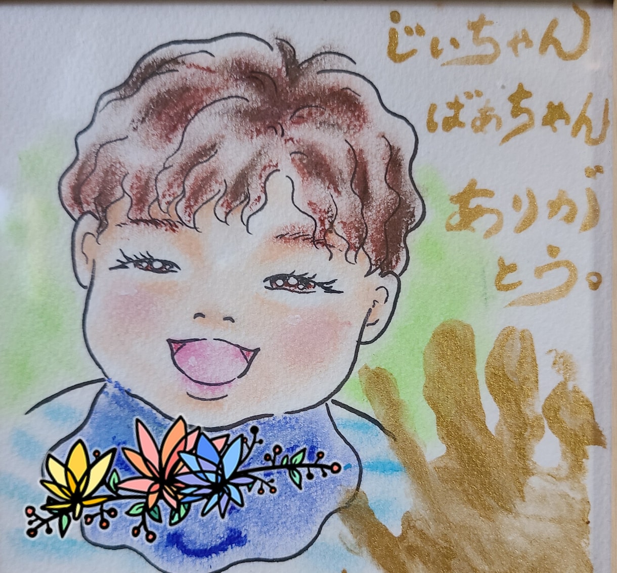 記念に残る似顔絵描きます クレヨンやパステルでふわふわ感。ウェルカムボードにも♪ イメージ1