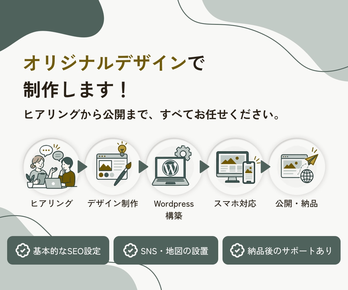 WordPressで1ページホームページ制作します 1ページ完結で、必要な情報をまとめて掲載！ イメージ4