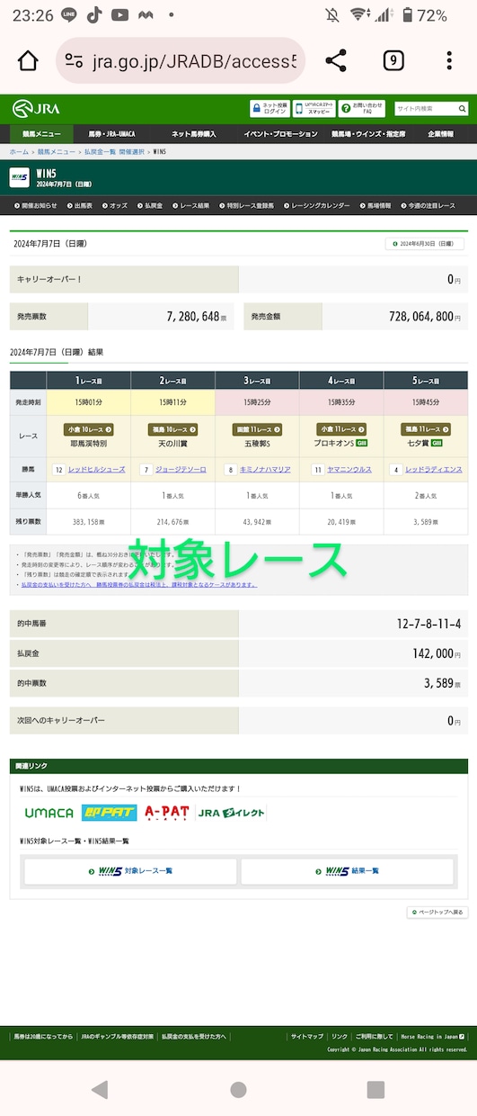 競馬少額WIN5投資！少額点数で的中方法を教えます 血統、展開、馬場傾向、持ち時計の多方面から予想します イメージ7