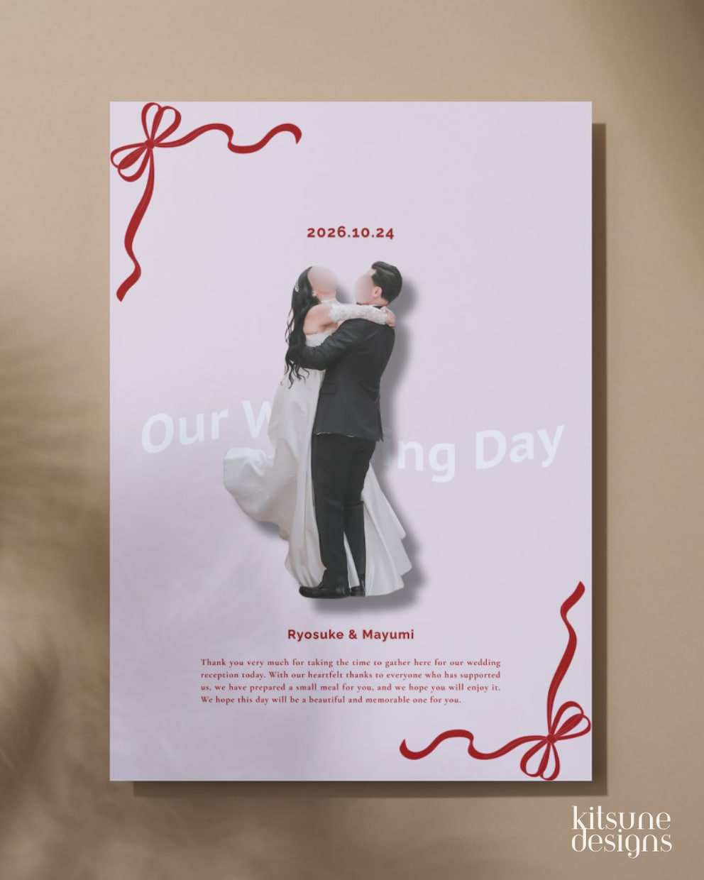 Canva結婚式ウェルカムボードテンプレ販売します 結婚式準備が3時間短縮｜そのまま使えるCanvaテンプレ イメージ3