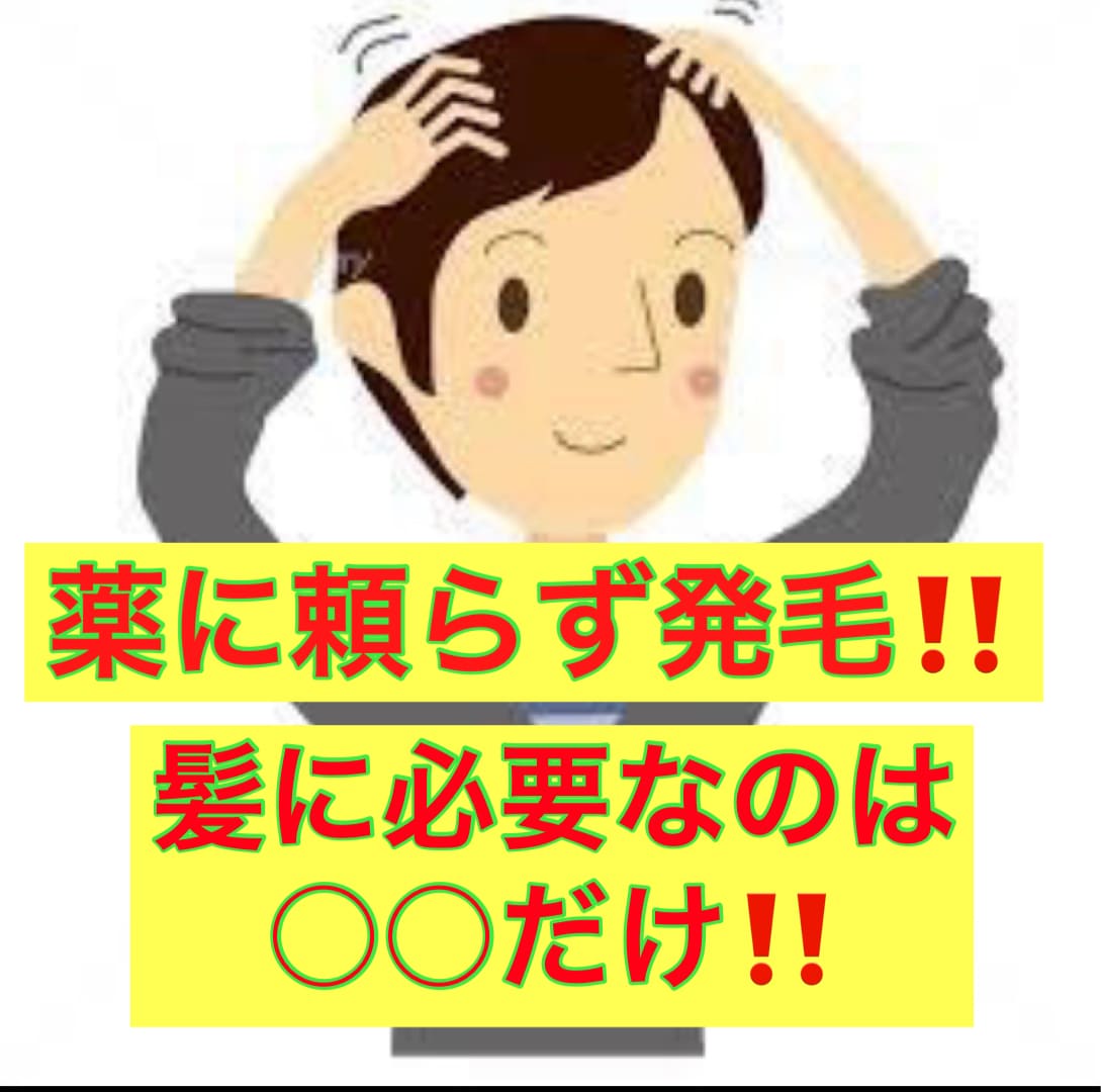 薬に頼らず抜け毛、薄毛を克服した発毛方法教えます ・発毛に必要なのは○○と○○！薄毛の対処は1日も早めが鍵！ イメージ1