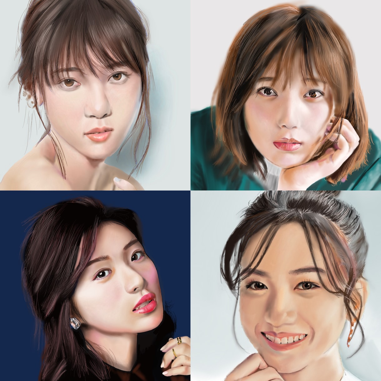リアルなデジタル似顔絵を描きます ☆商用・二次利用OK☆背景透過画像も送付します イメージ2
