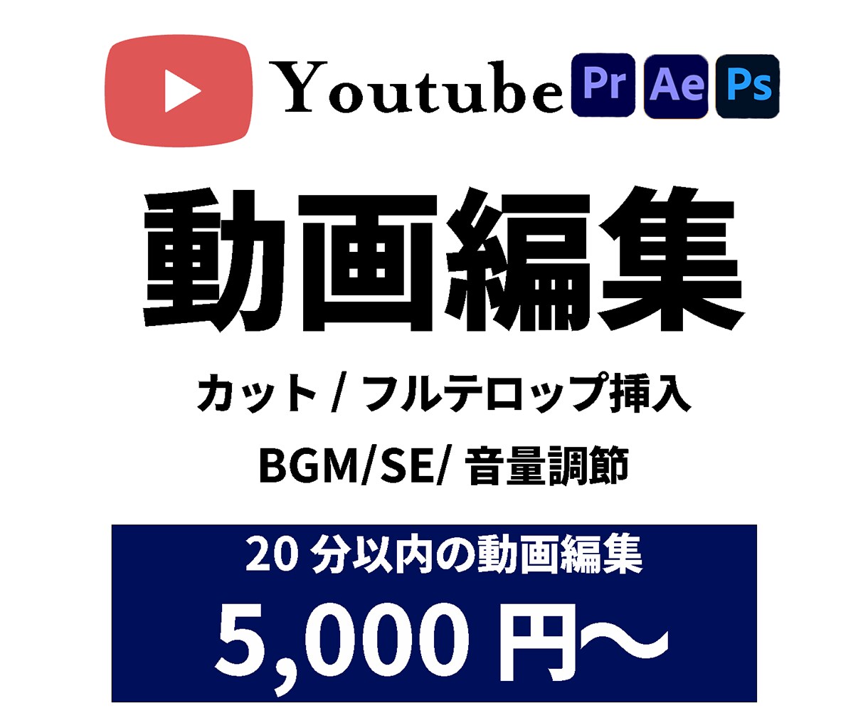 YouTube用フルテロップ動画５千円で編集します ビジネス動画・エンタメ動画・切り抜き動画 ご相談ください！ イメージ1