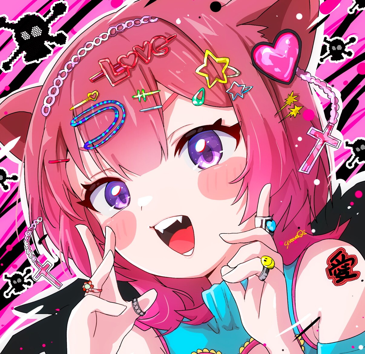 SNS用可愛いアニメ風イラスト描きます！ます アニメにでてきそうなかわいいオリジナルイラストを作成します！ イメージ5
