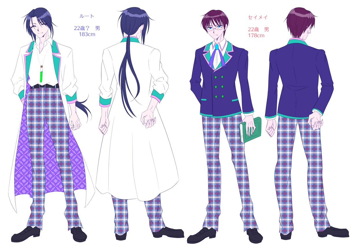 少年少女の美麗なキャラデザします 奇抜で耽美な立ち絵や表情集を描きます イメージ3