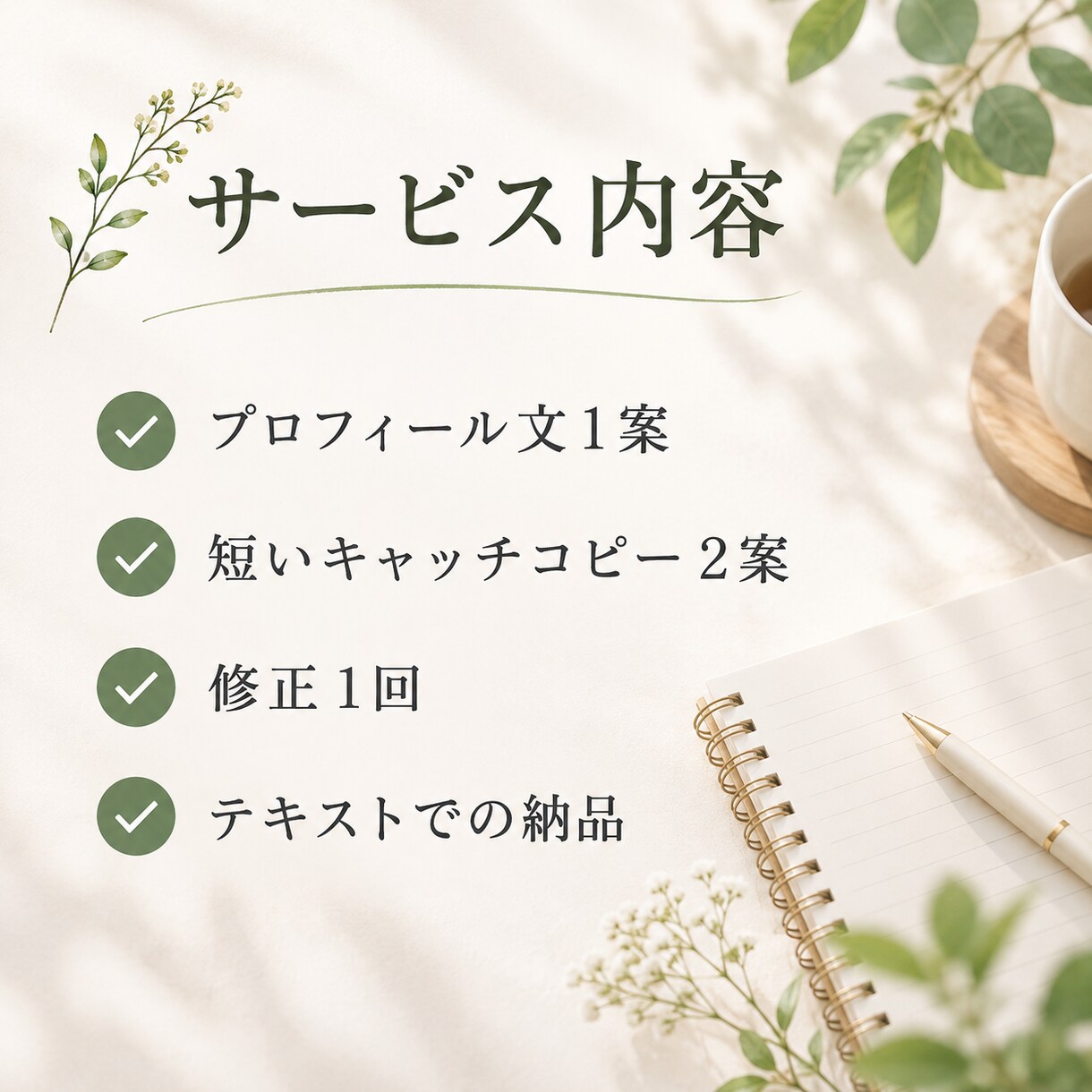 プロフィール文をやさしく整えます note・SNS向けに、やさしく読みやすく整えます イメージ3