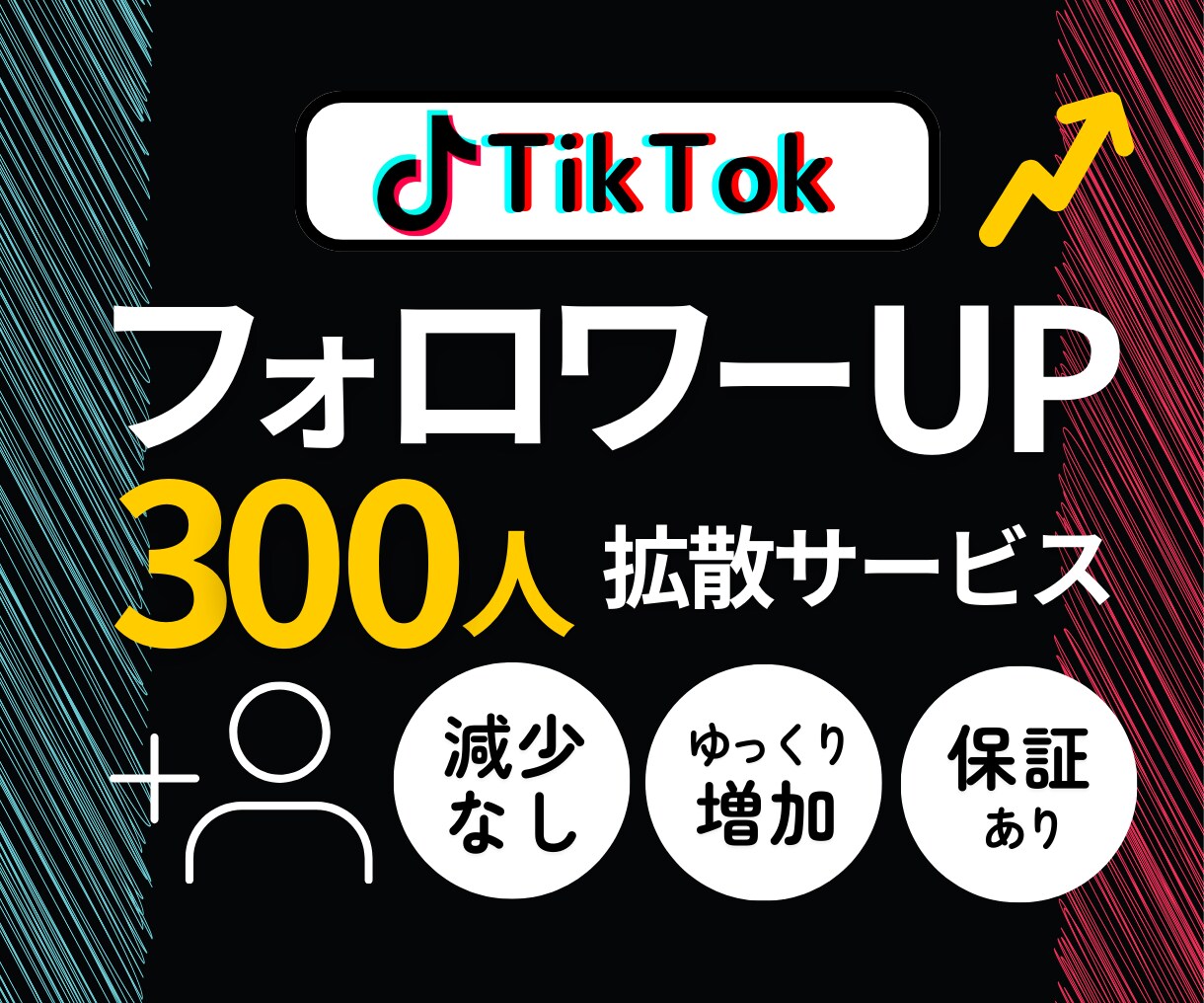 自然に⭐️リアルなTikTokフォロワー増やします ⭐️大幅値引き★収益化可能・高品質フォロワー300人～ イメージ1