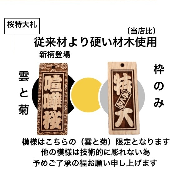 特大札・新柄❗️桜の木使用しています 固い材質使用により細かい模様を実現　夏祭りにおすすめです イメージ2