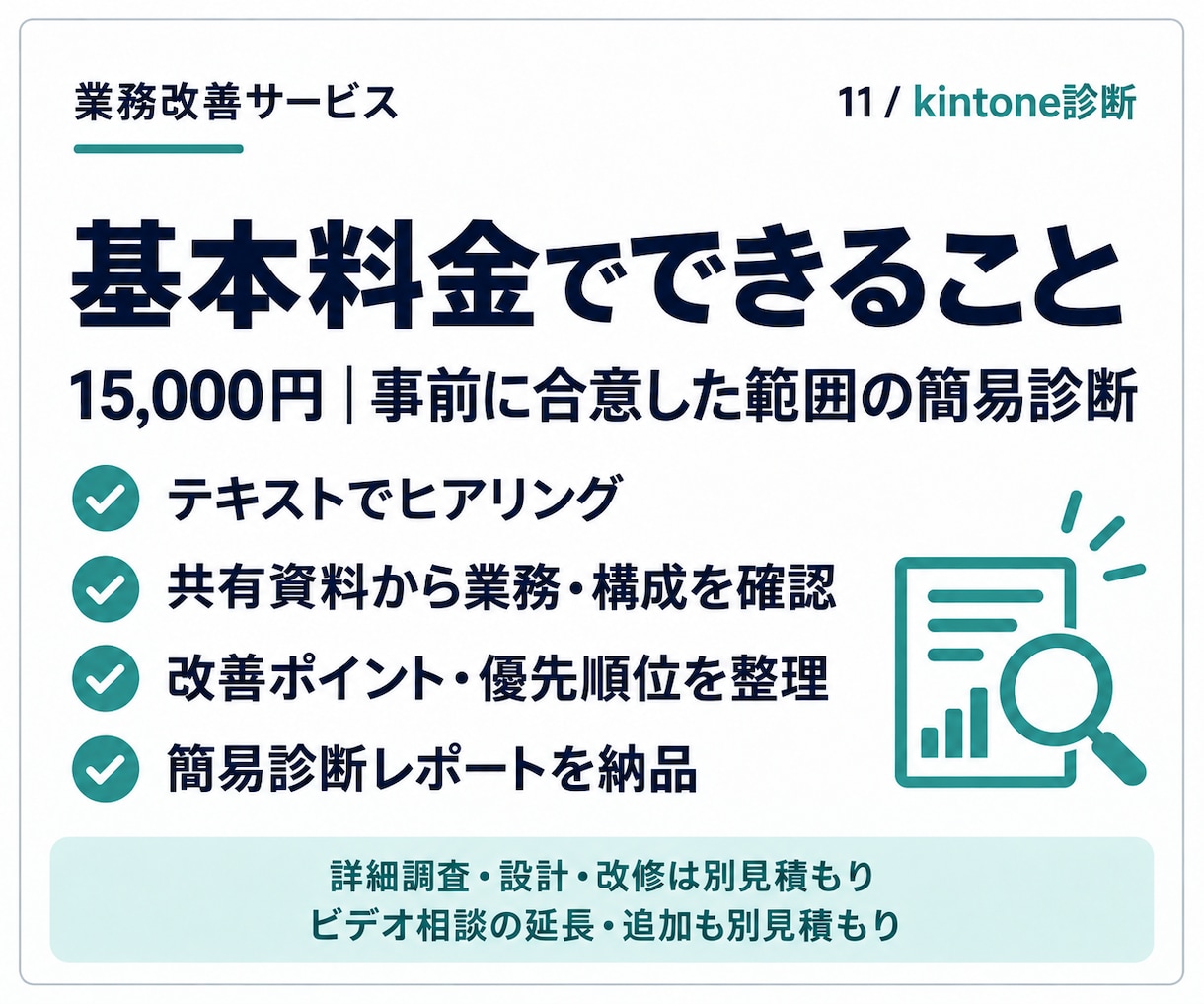 既存kintoneを診断し改善点を整理します 使いにくさ・二重入力を業務とシステムの両面から確認 イメージ2