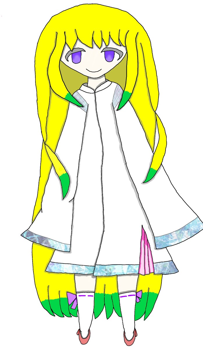 女子の立ち絵売ってます 金髪で毛先が緑の女の子です！もし良ければ買ってください イメージ2