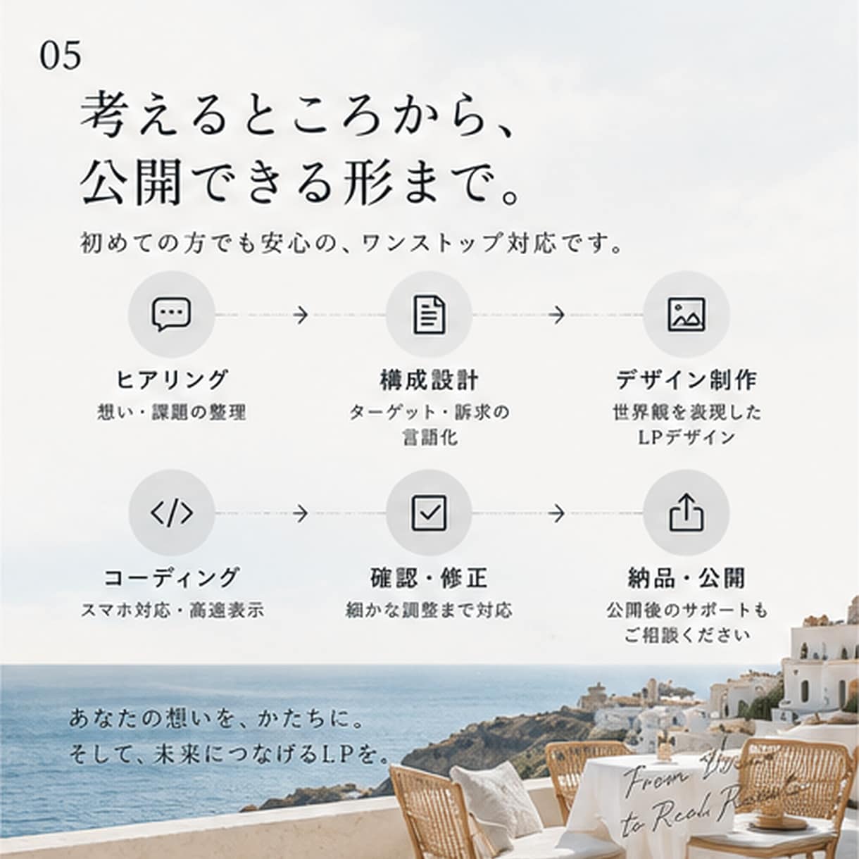 世界観が伝わる集客LPを制作します 【最短7日！】想いを汲み取る夫婦制作｜FV3案・スマホ対応 イメージ9