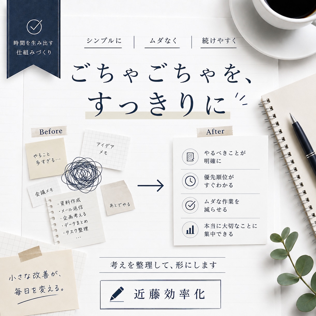 頭の中のモヤモヤをネタ・発信内容を整理します 発信したいけど書けない・まとまらない方向け イメージ2