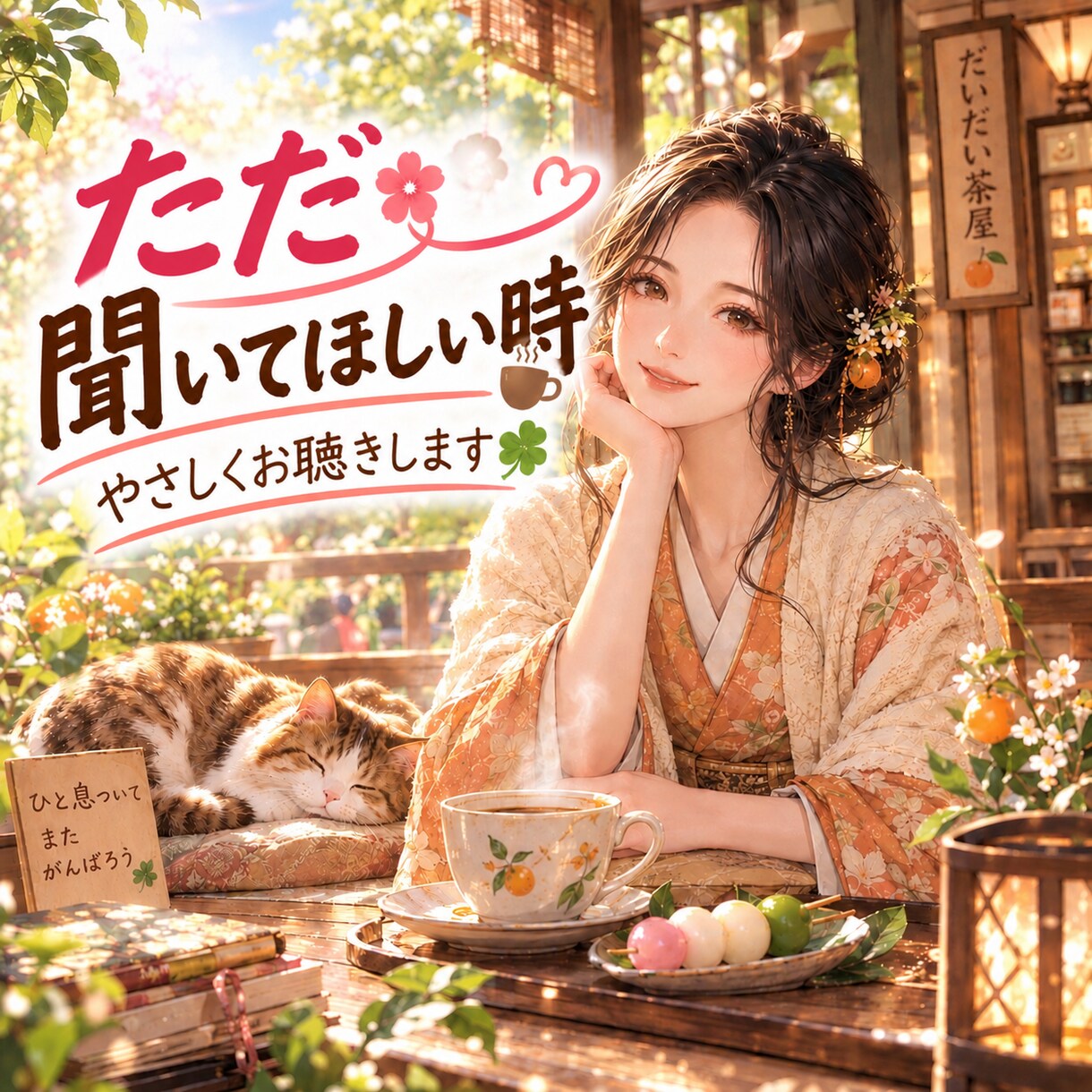 ただ聞いてほしい時☕やさしくお聴きします 愚痴・モヤモヤ・雑談もOK☘️まとまっていなくても大丈夫☕ イメージ1