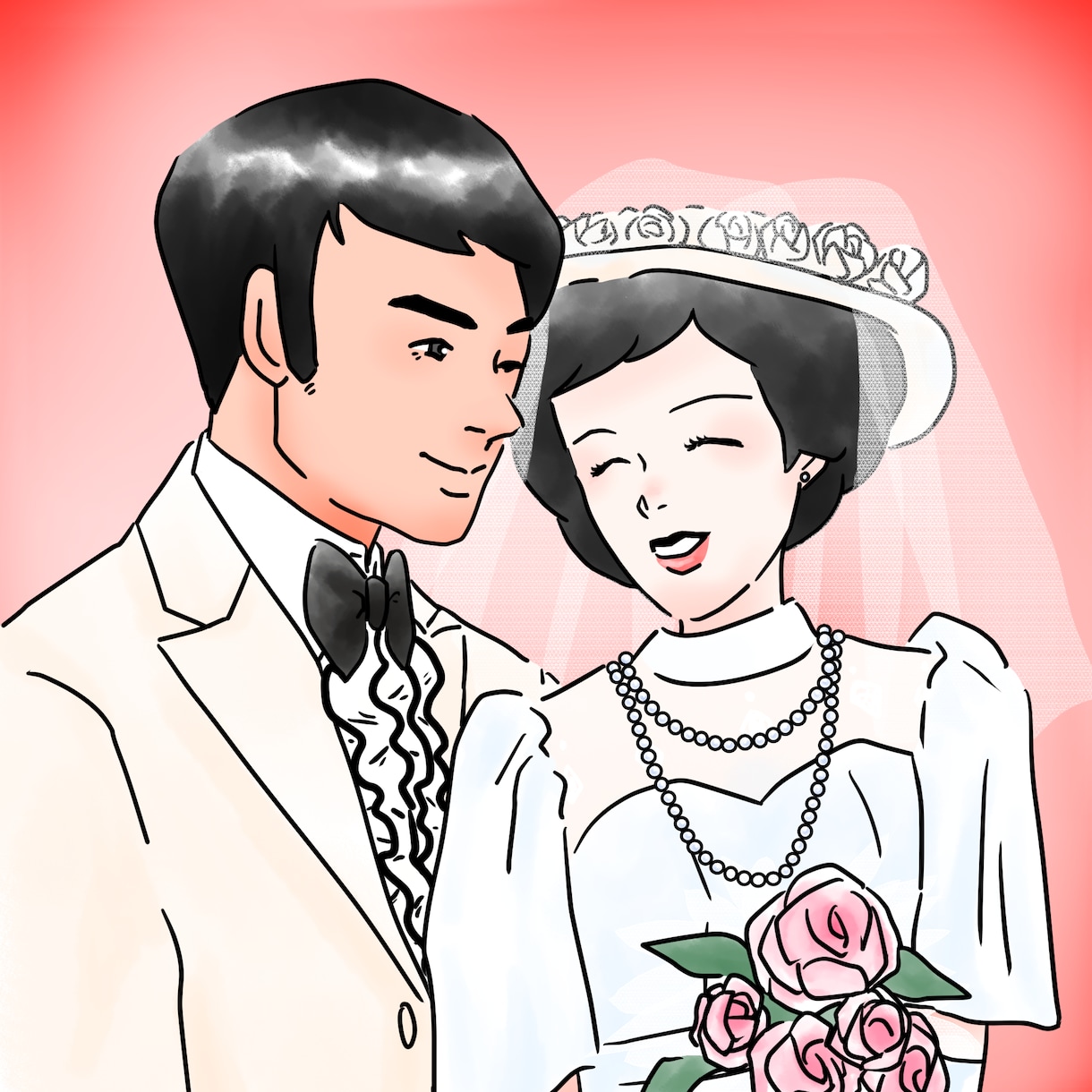 水彩風、柔らかで暖かな雰囲気の似顔絵を制作します アイコンや贈り物、記念日などにおすすめの似顔絵です！ イメージ4