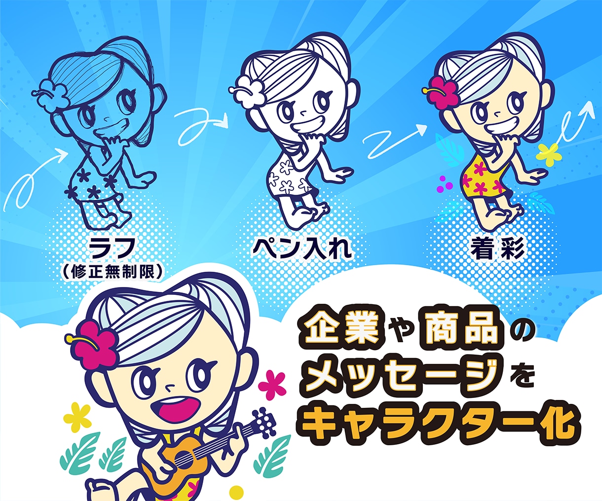 企業・商品むけのオリジナルマスコットキャラ描きます 広報・SNS・印刷物にも使いやすい表情豊かな正面キャラ イメージ2