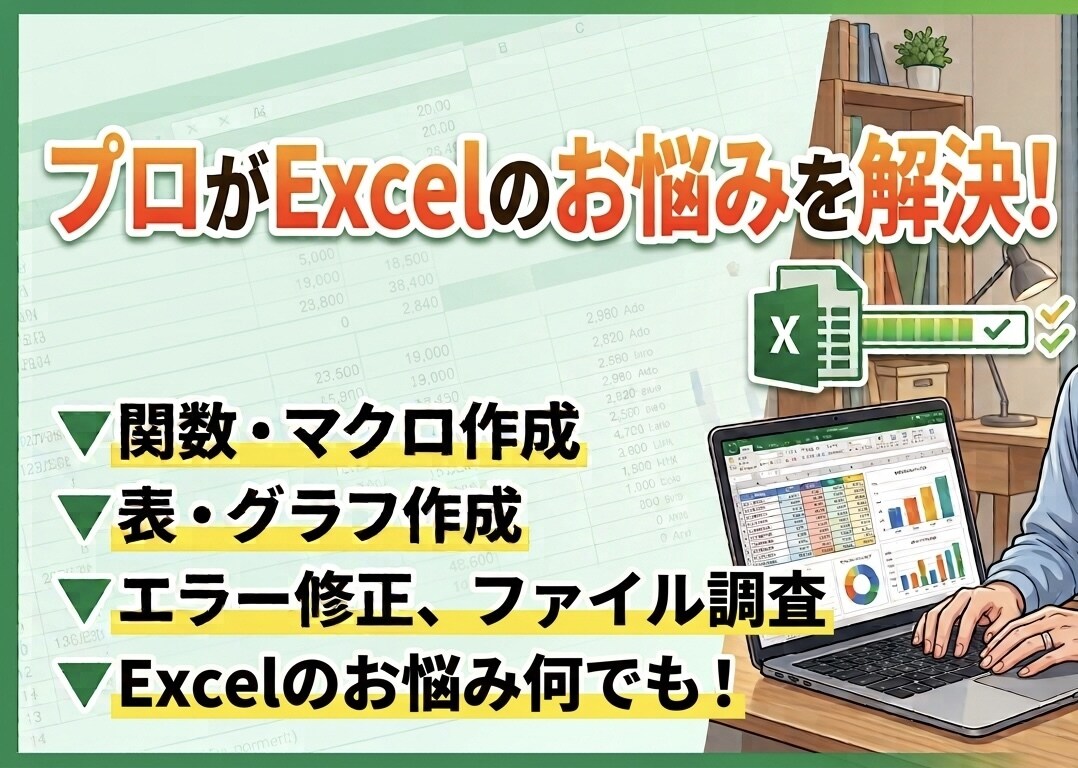 現役エンジニアがExcelのお悩み何でも解決します 50以上のExcelツールに携わってきたプロがお悩み解決！ イメージ1