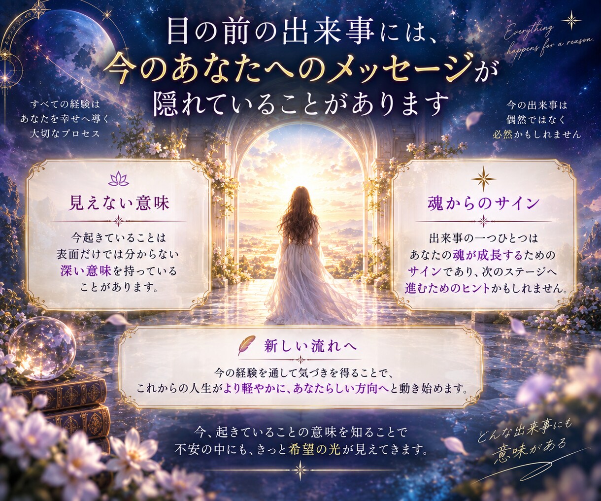 今訪れている変化に隠された魂の意味を読み解きます 悩み・違和感・転機に隠された意味と乗り越え方をお伝えします イメージ3