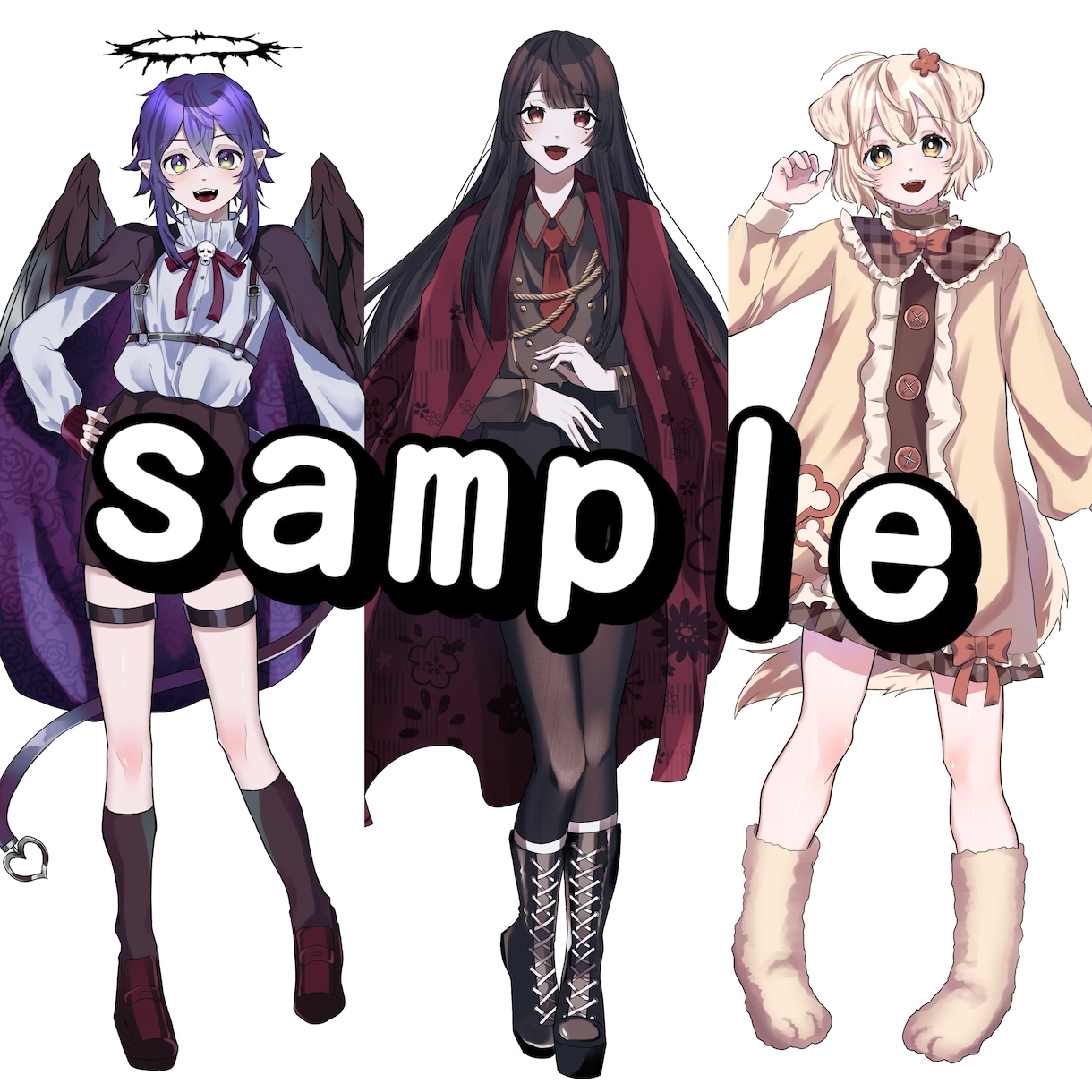 IRIAM立ち絵イラスト描かせて頂きます IRIAMで使用する立ち絵のイラストをお任せ下さい イメージ1