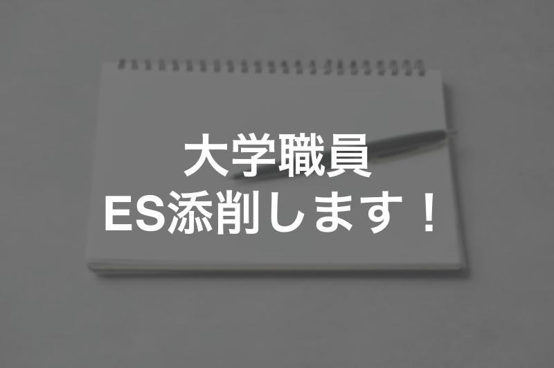 大学職員の自己PR・志望動機（ES）を添削します 書類選考通過率100%の筆者が直接添削！改善案も提案します！ イメージ1