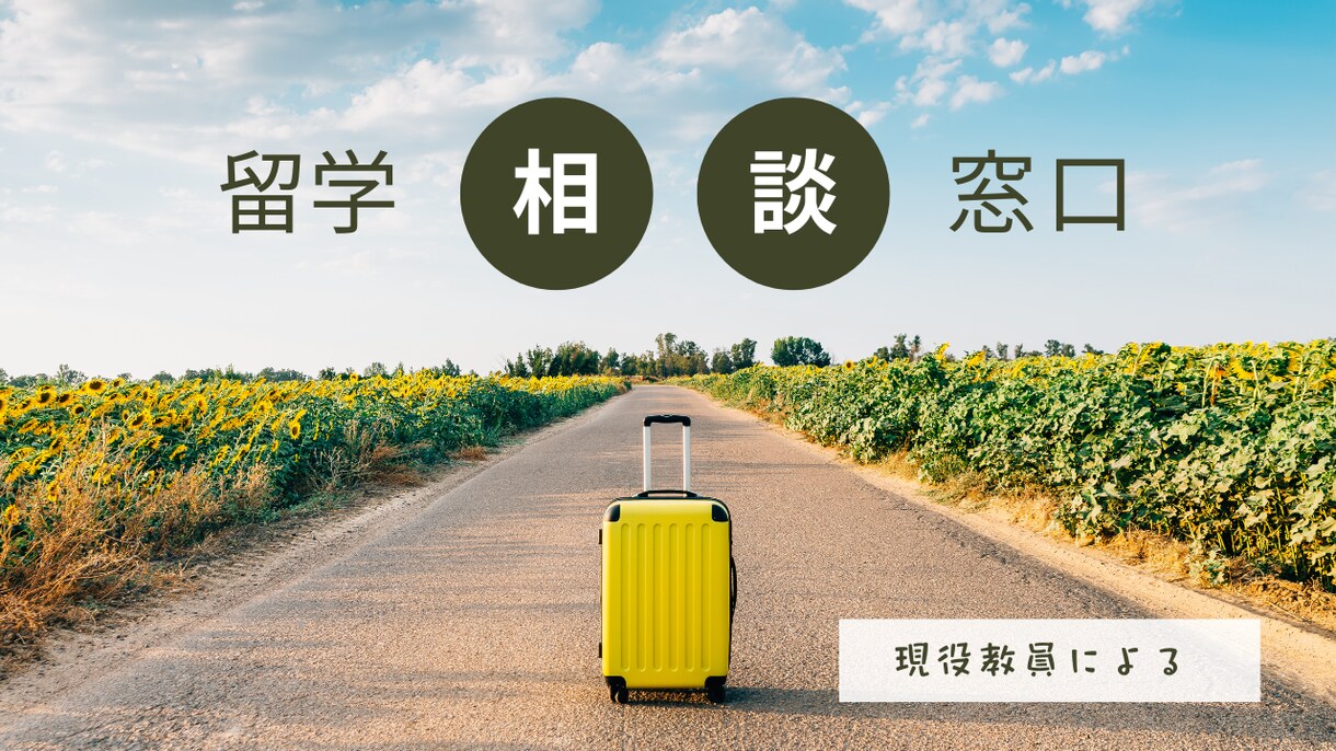 現役教員が留学の相談なんでものります 留学経験のある現役学校教員が最安値で相談にのります イメージ1