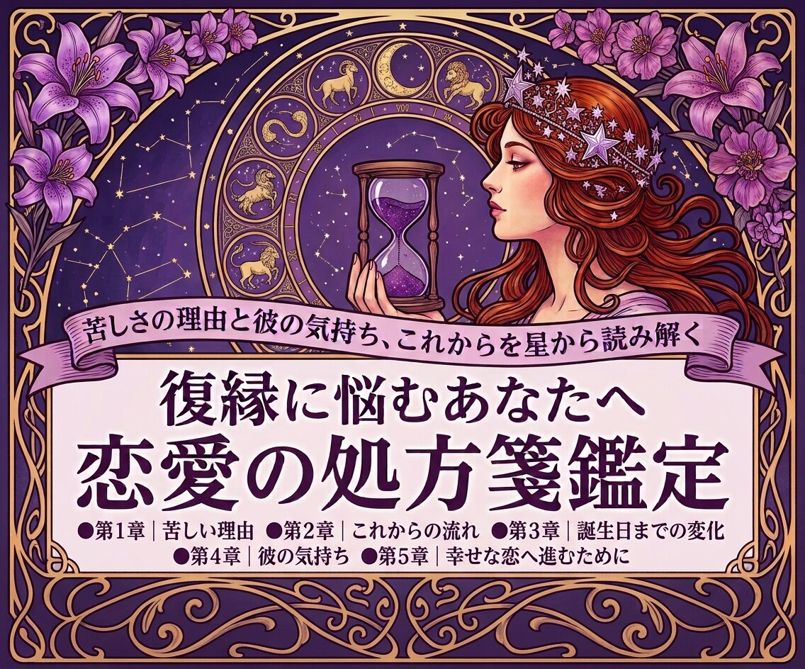 復縁に悩むあなたへ｜恋愛の処方箋鑑定します 苦しさの理由と彼の気持ち、これからを星から読み解きます イメージ1
