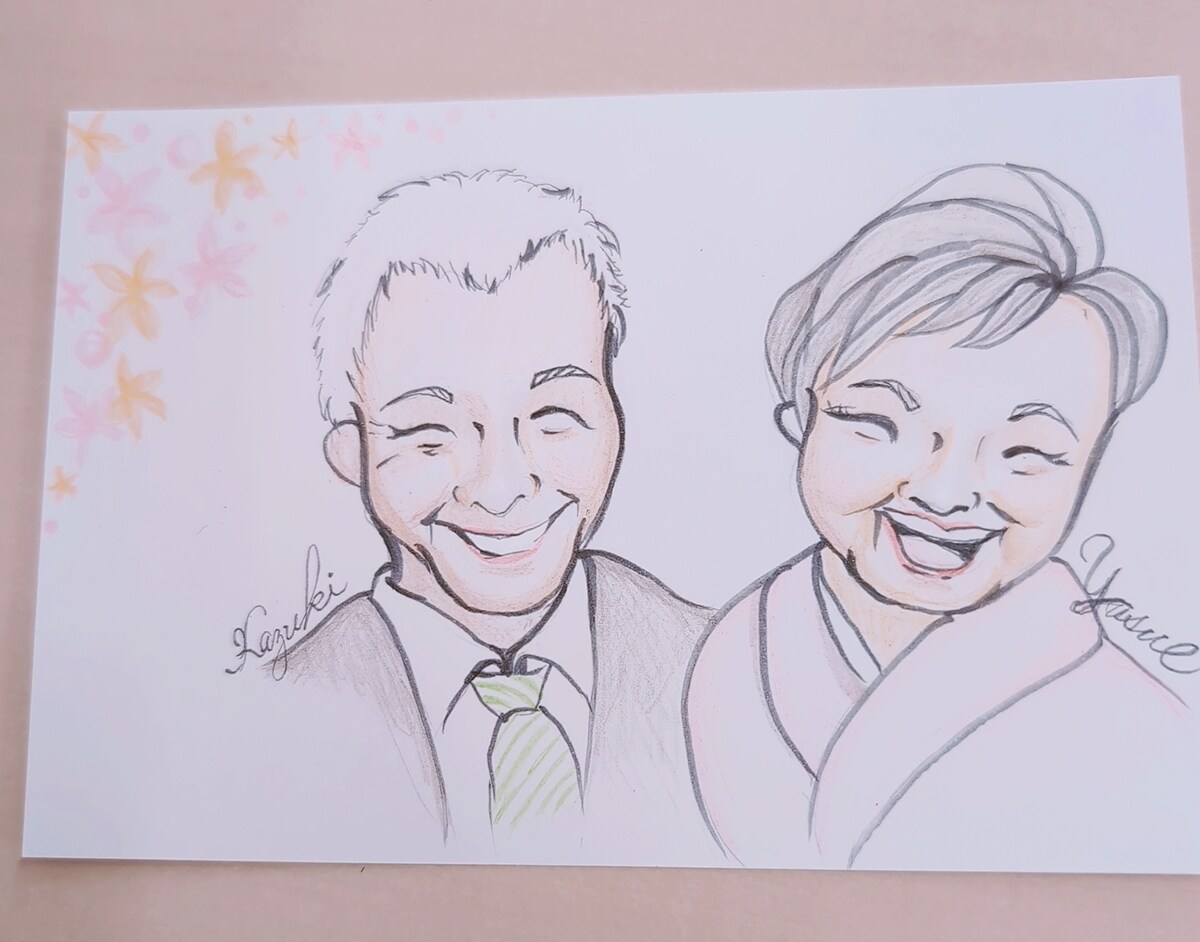追加料金無し✨似顔絵オーダーお名前のポエム描きます 人物の似顔絵やペットの似顔絵を描きます。 イメージ6