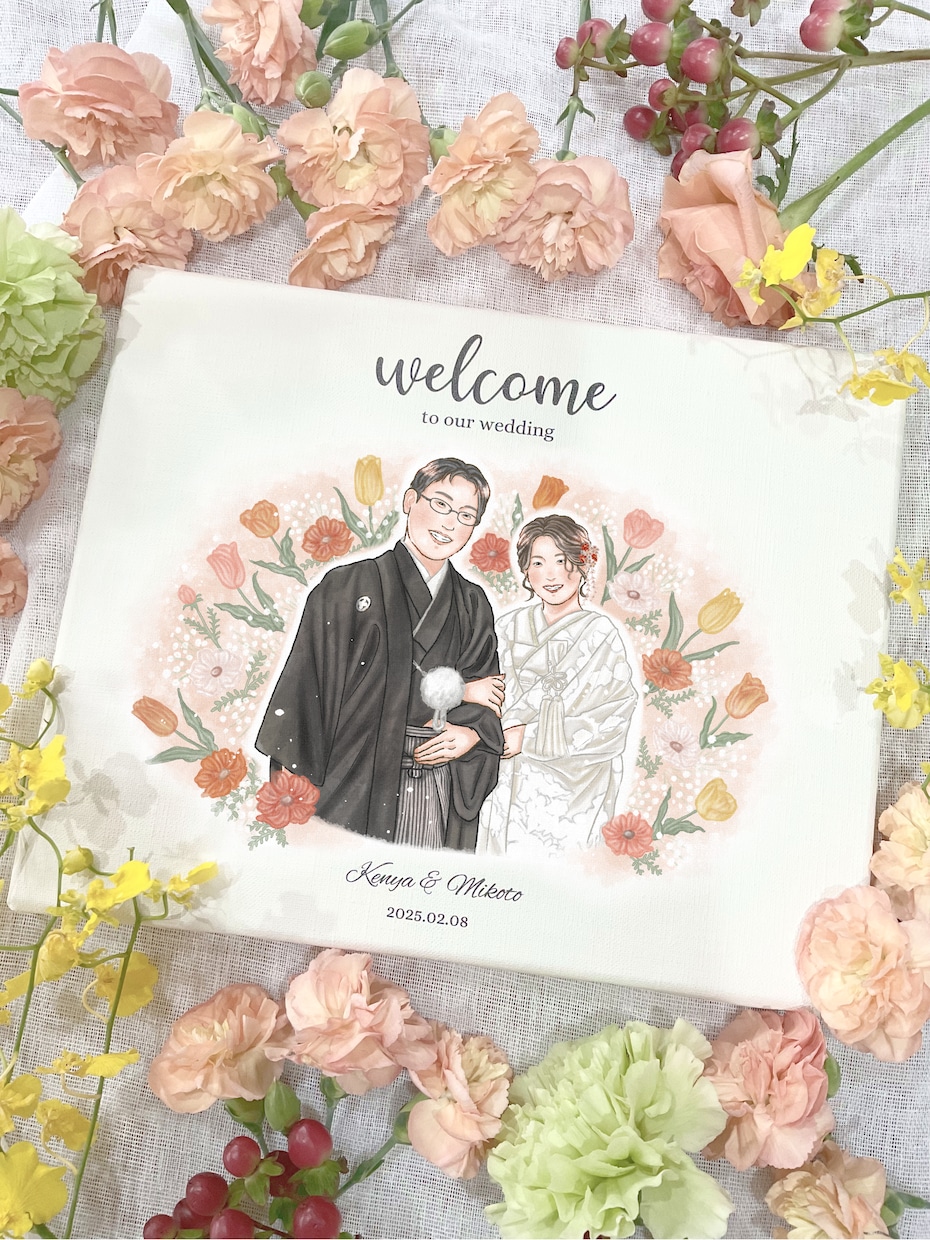 お花のような繊細で上品なイラストをお描きします 結婚式/似顔絵/ウェルカムボード/水彩風/ウェディング イメージ1