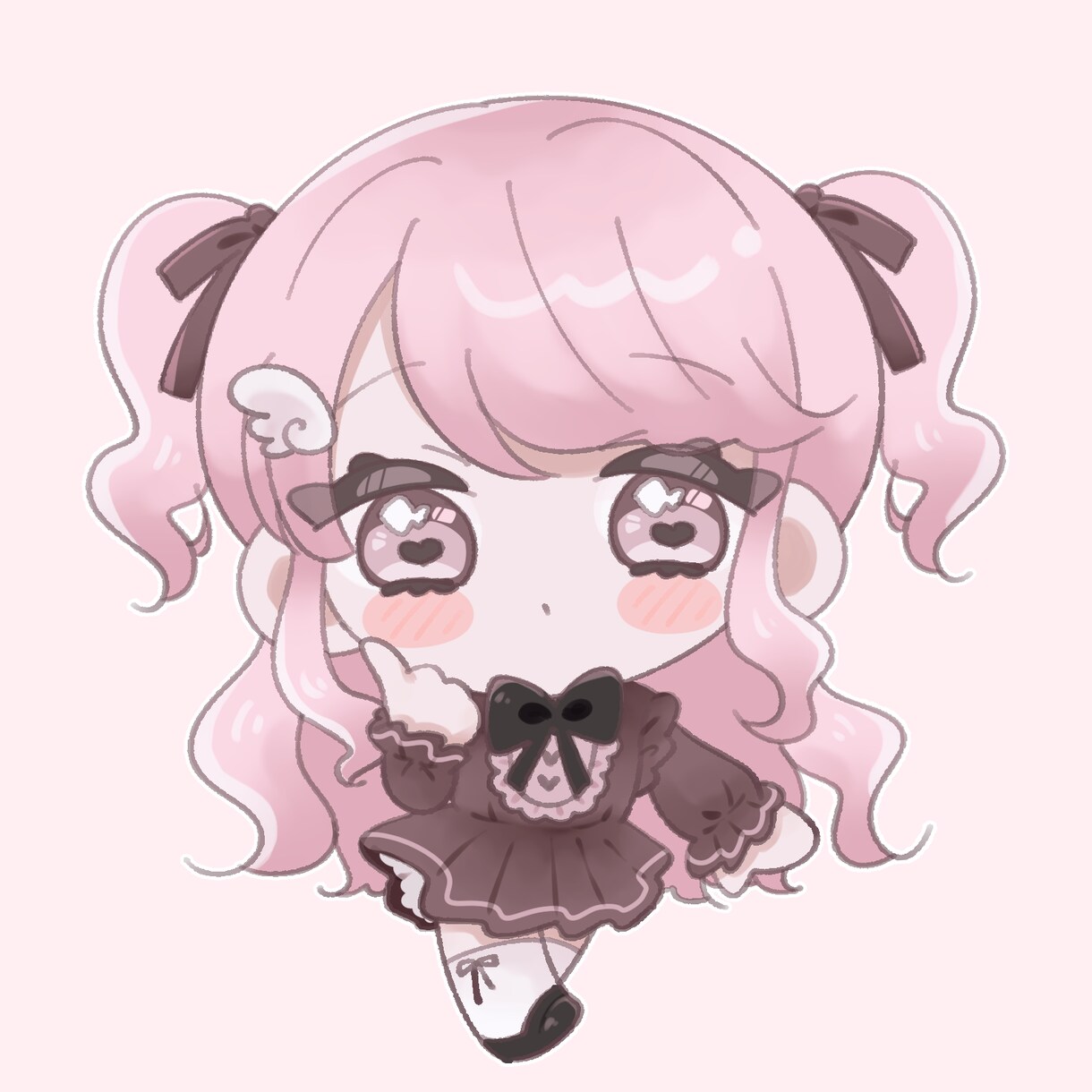 可愛い絵柄のアイコン・ミニキャライラスト描きます キラキラした少女のイラストが得意です。商用利用料込。 イメージ2