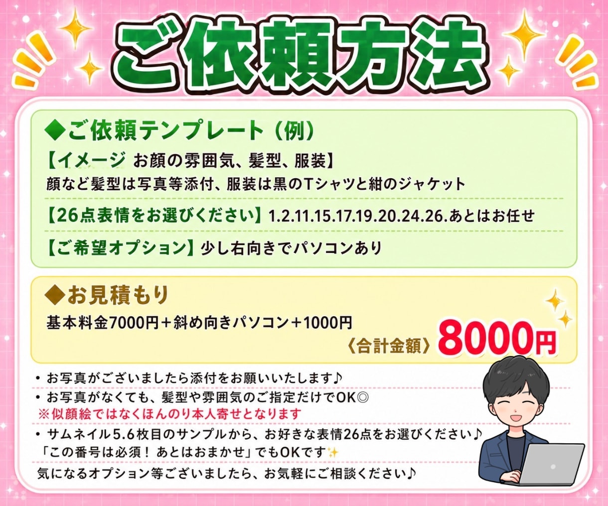 10名様限定1000円off！26点作成します リニューアルオープンセール！ほんのり本人寄せアイコン◎ イメージ4