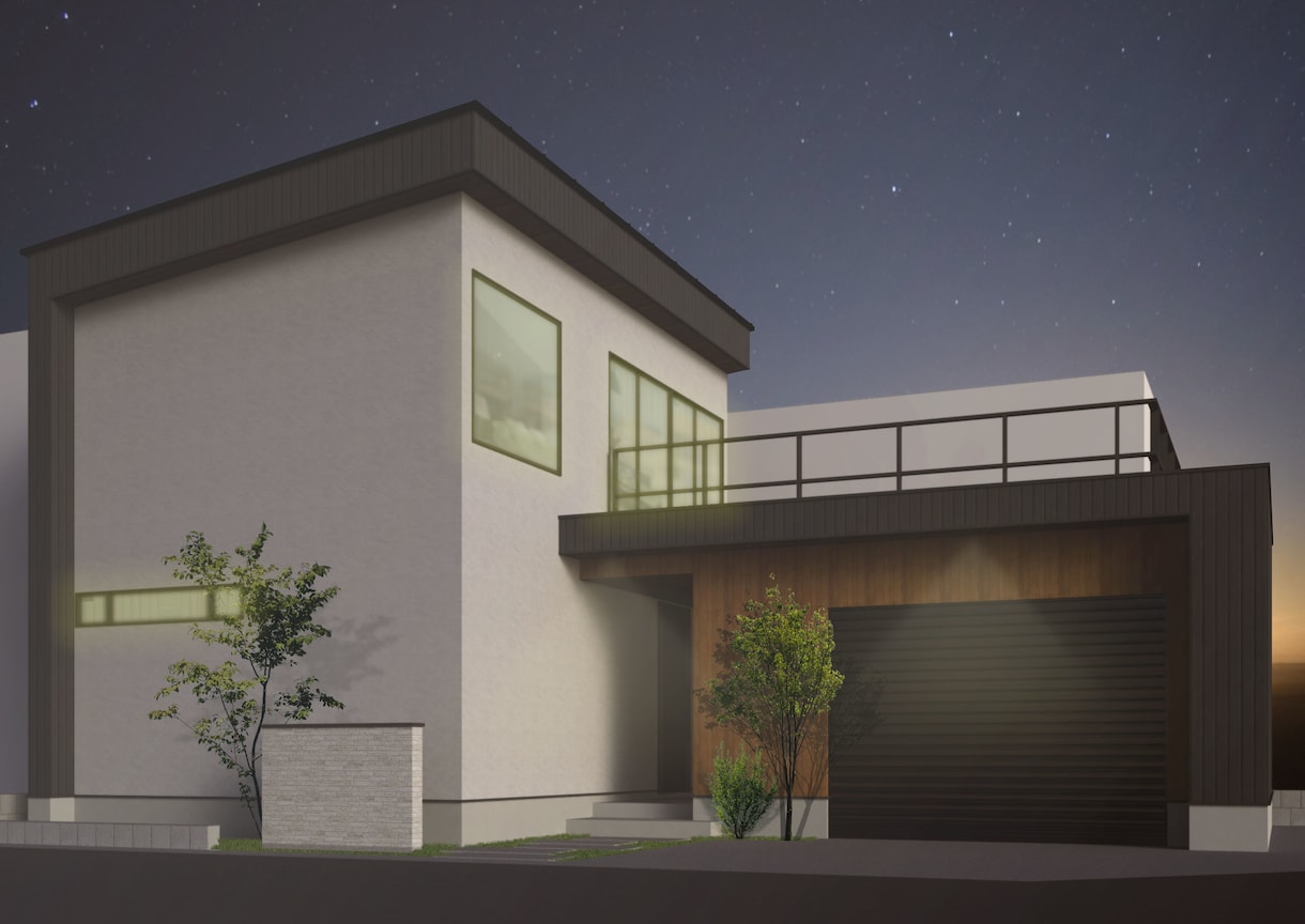 戸建住宅の外観３Dパースを作成致します 平面上の建物を立体図としてイメージいただけます。 イメージ7