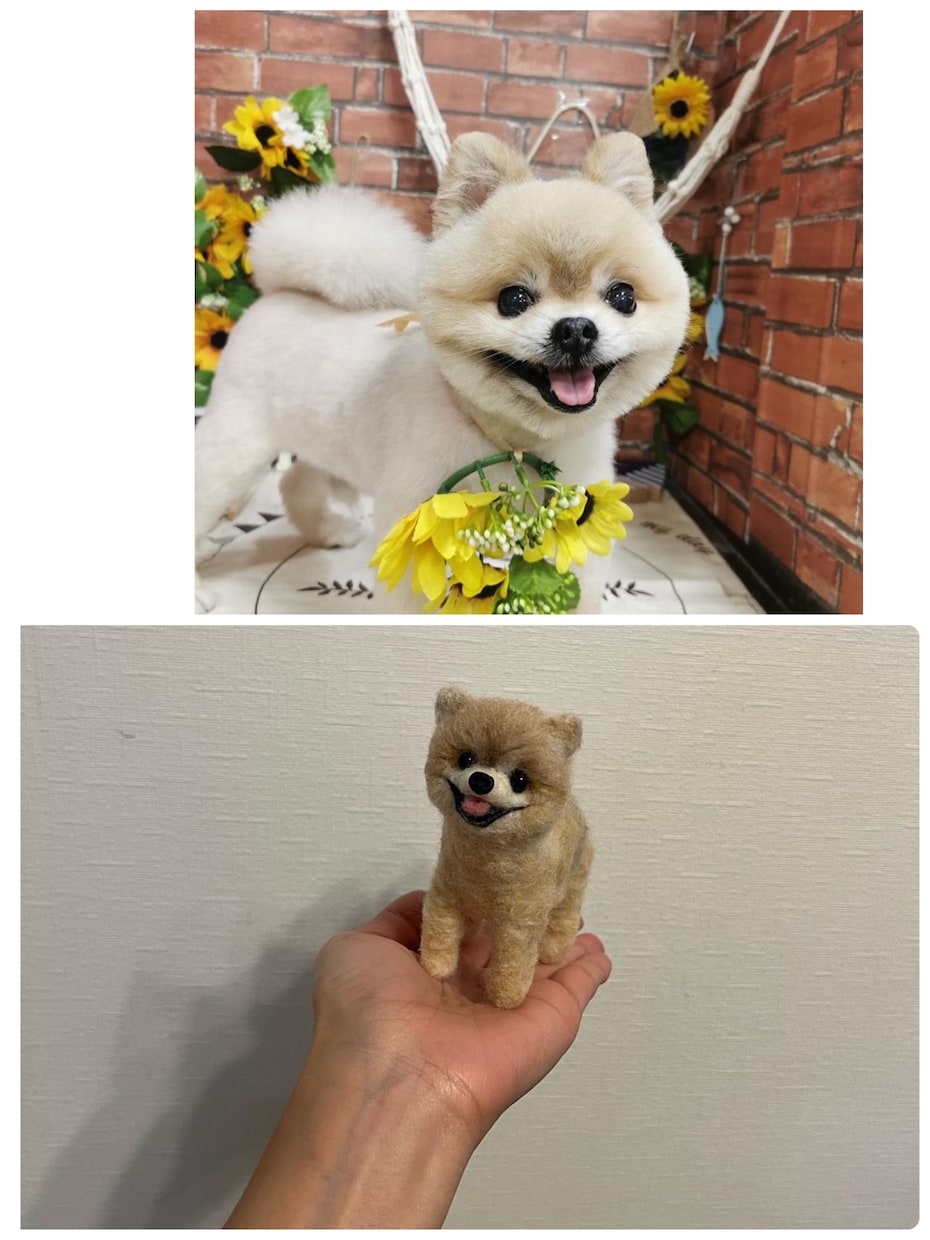 羊毛フェルトで手乗りペットちゃんをお作りします 羊毛在庫の確認の為、ご購入前にお問い合わせ下さいませ。 イメージ1