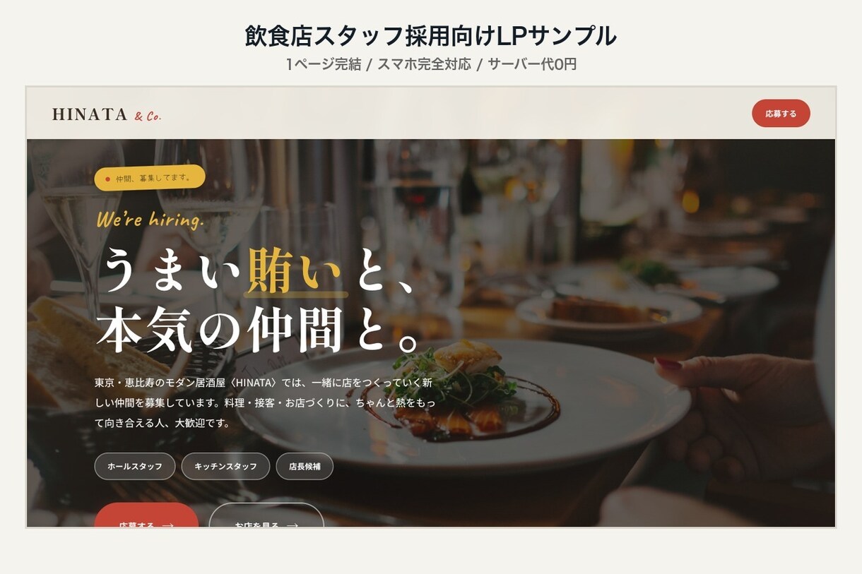 サーバー代0円｜集客に強いLP制作します 6スタイルから選べる。スマホ完全対応・修正無制限 イメージ3