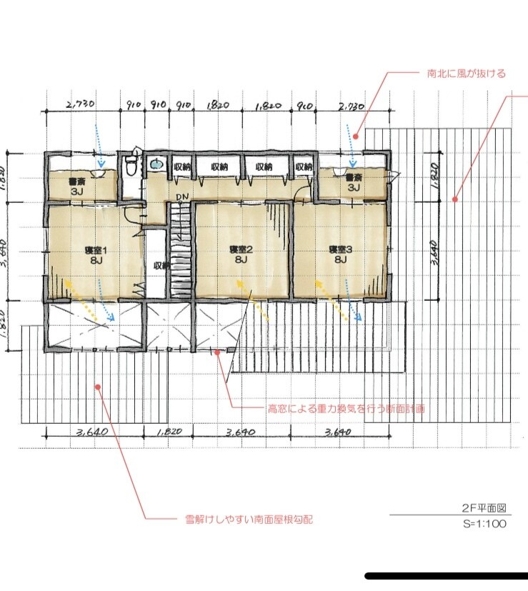 雰囲気のある手書きプラン書きます プレゼン、チラシに!一級建築士が作成します! イメージ6
