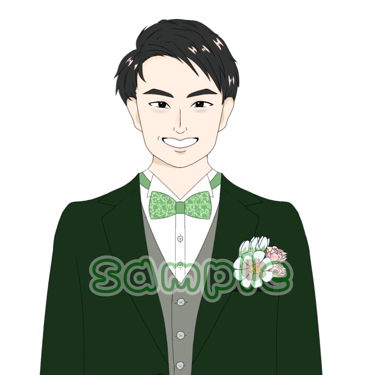 リアル風な名刺やWebでも使える似顔絵描きます 大人っぽく軽いタッチでSNSやウェディングに使えます！ イメージ3