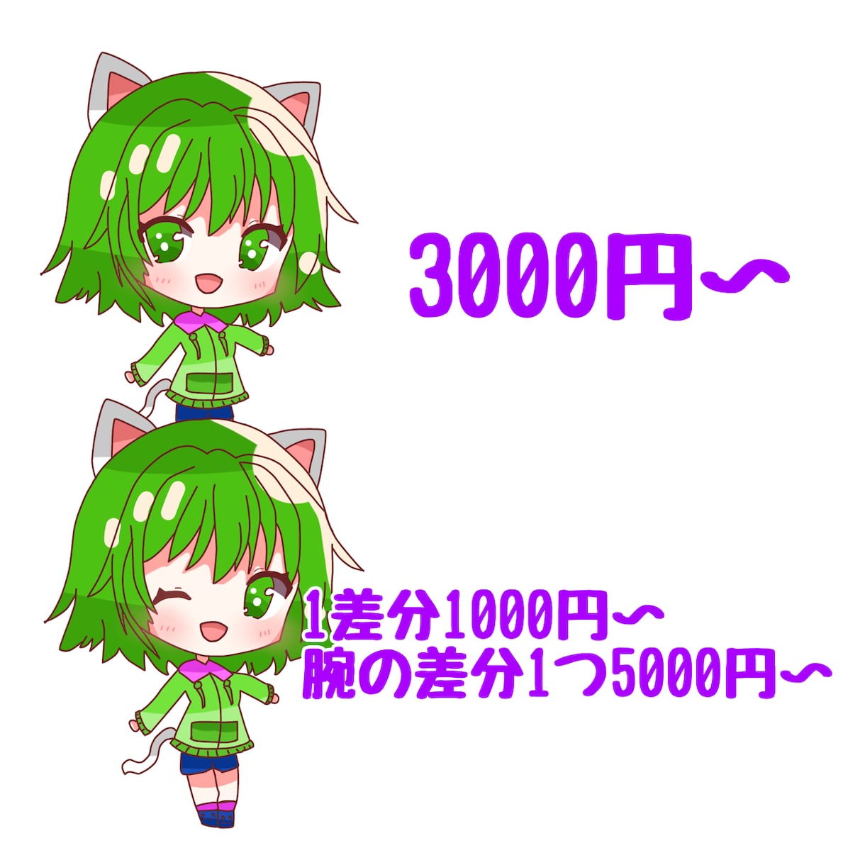 ゆっくり実況などのミニキャラ描きます 立ち絵制作は過去に何度かしているので､ご安心ください イメージ3