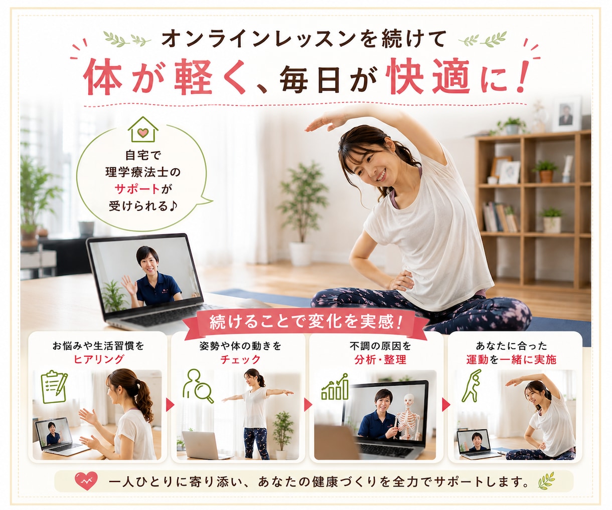 肩こり腰痛等を理学療法士18年が改善サポートします 姿勢・動作を分析し、あなただけのセルフケアをご提案します イメージ9
