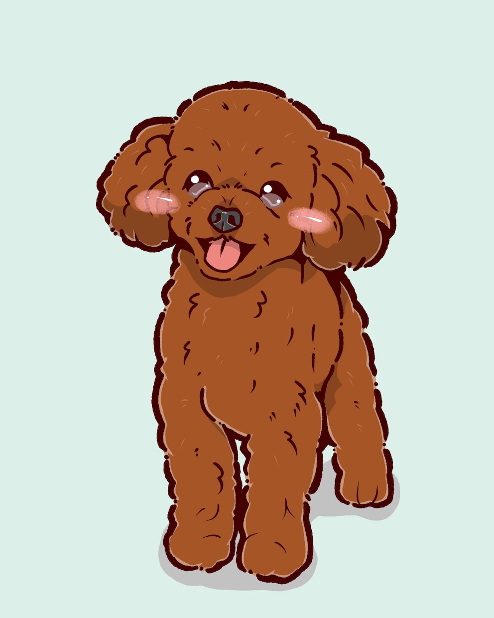 犬の似顔絵をシンプルで可愛く描きます 愛犬をやさしいタッチでイラストにします イメージ2