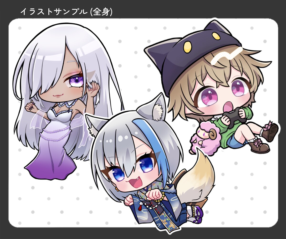 可愛いSDイラスト描きます アイコン・サムネ・グッズにも◎映えるちびキャラ描きます！ イメージ8