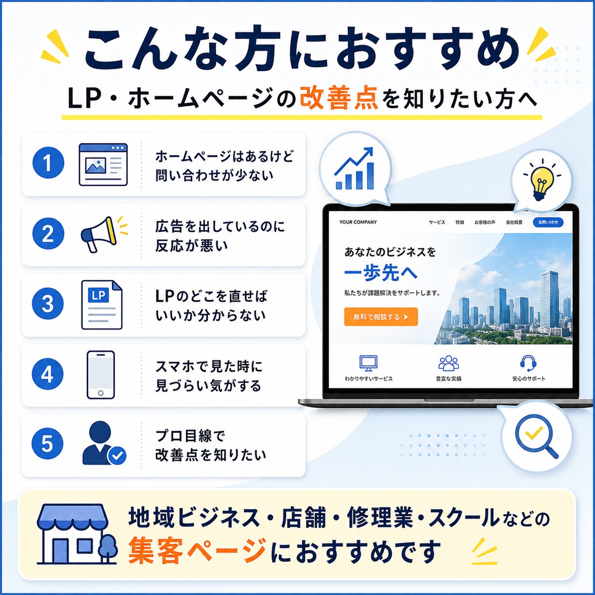 LP・HPの改善点を10個診断します 集客ページの弱点をプロ目線で診断 イメージ3