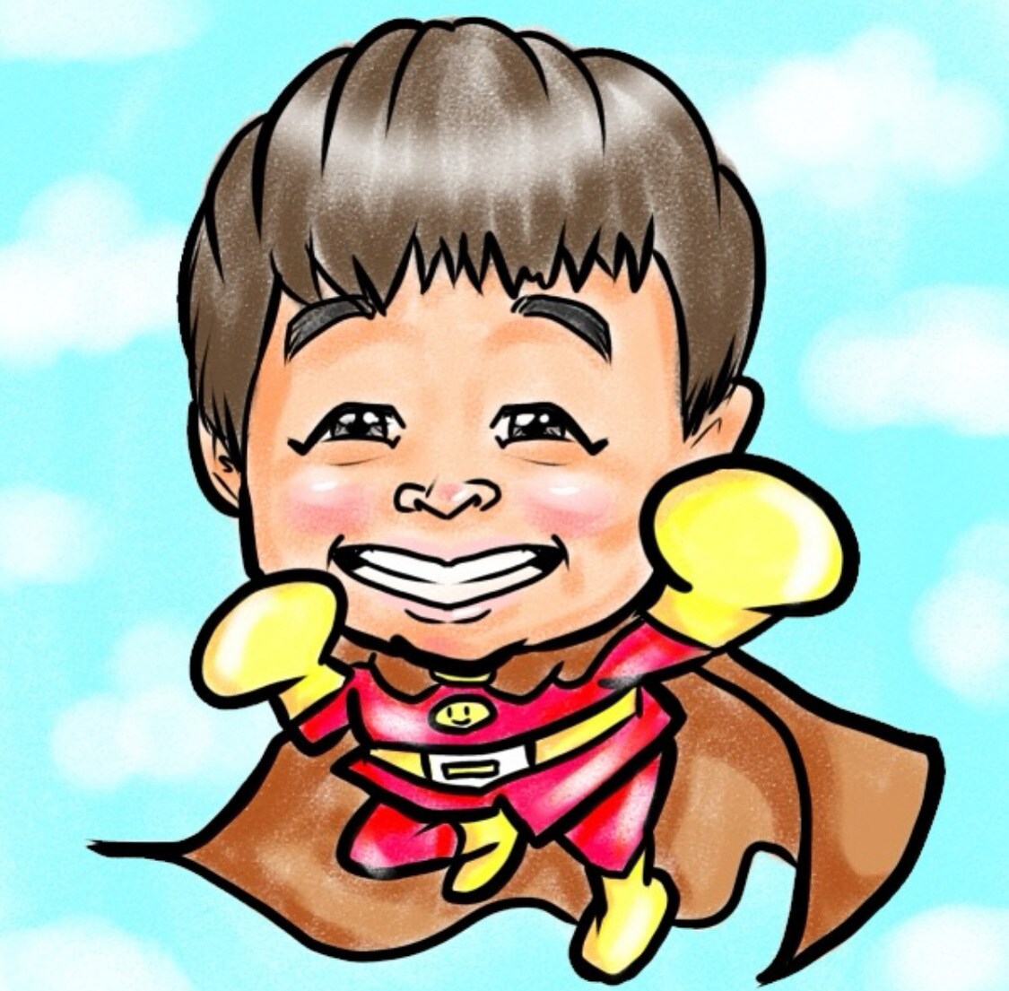 暖か、ほんわかデジタル似顔絵作成いたします 文字入れ無料　お急ぎの場合もご相談下さい イメージ4