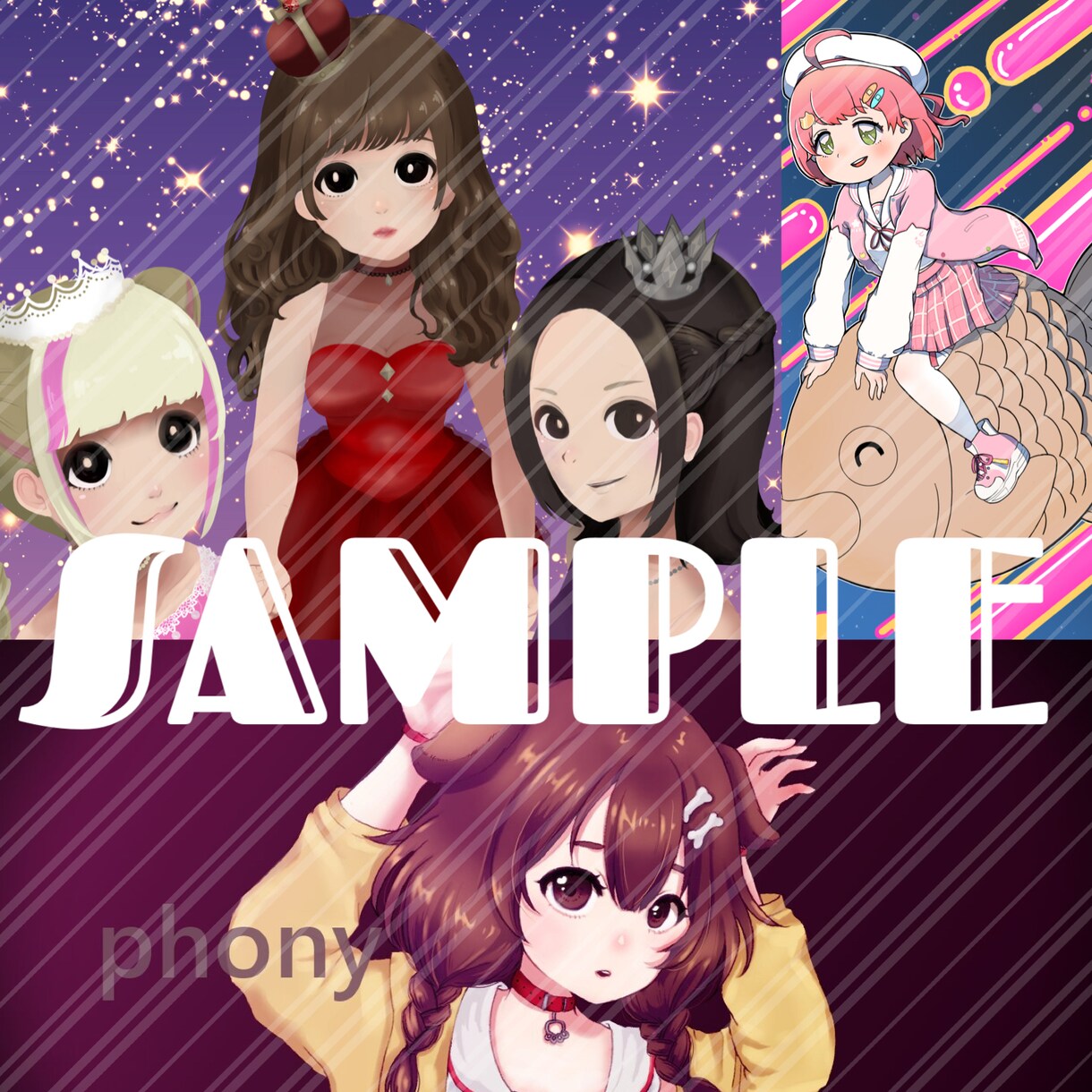 アイコンなど、イラスト制作承ります 【アイコン作成1500円から！】 イメージ3