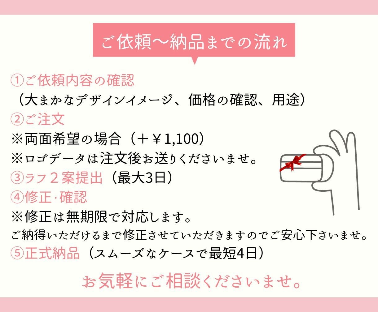 選ばれる！ショップカード・サンクスカード制作します 低価格・高品質・丁寧なヒアリングを心がけ制作します イメージ2