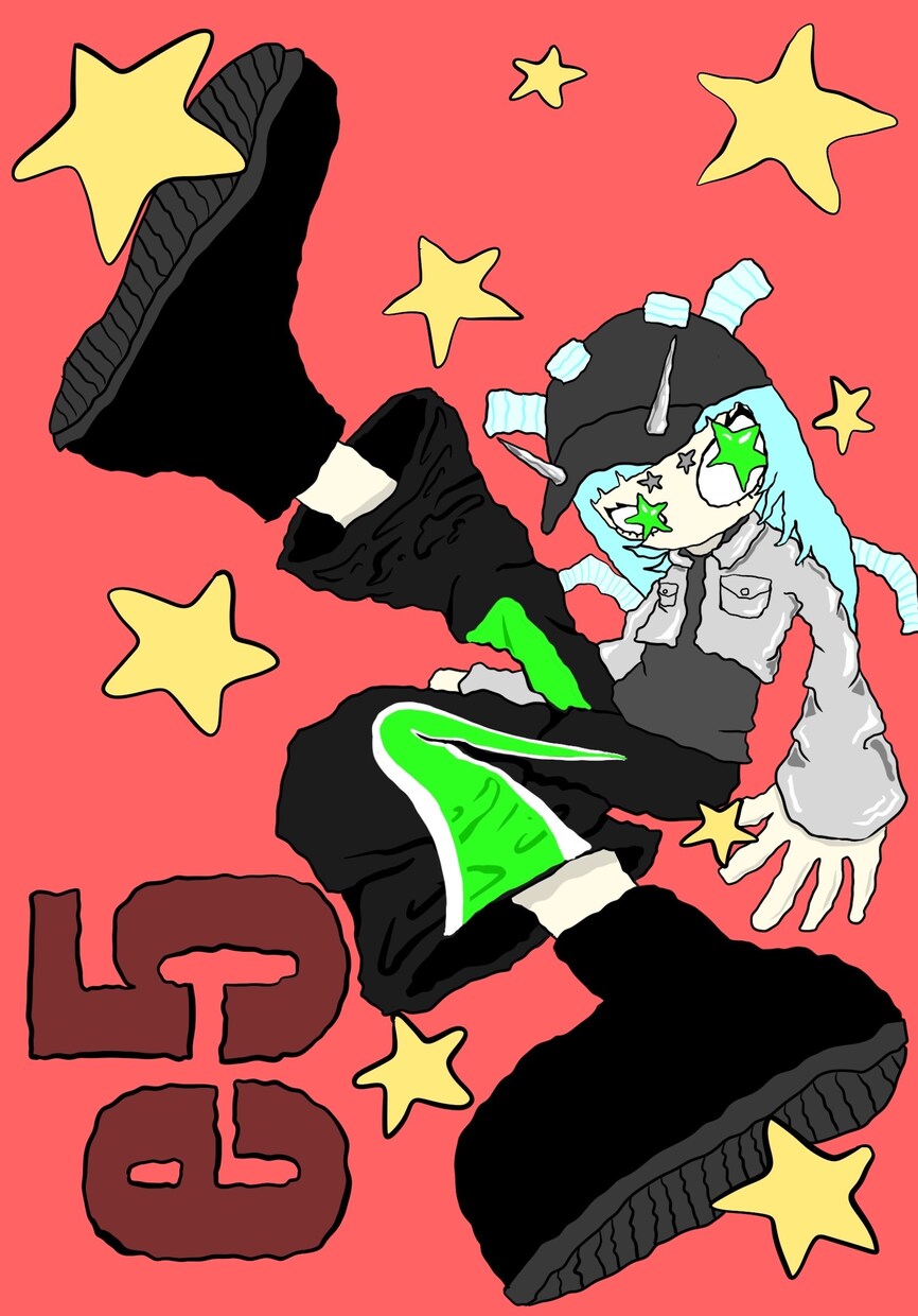 ラッパーの方に刺さる絵柄のイラストを描いています オリジナルのジャケ写イラスト制作 イメージ4